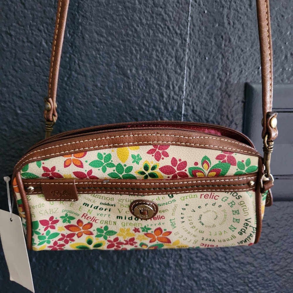 Relic Multicolor Floral Crossbody Bag/Wallet Size NWT